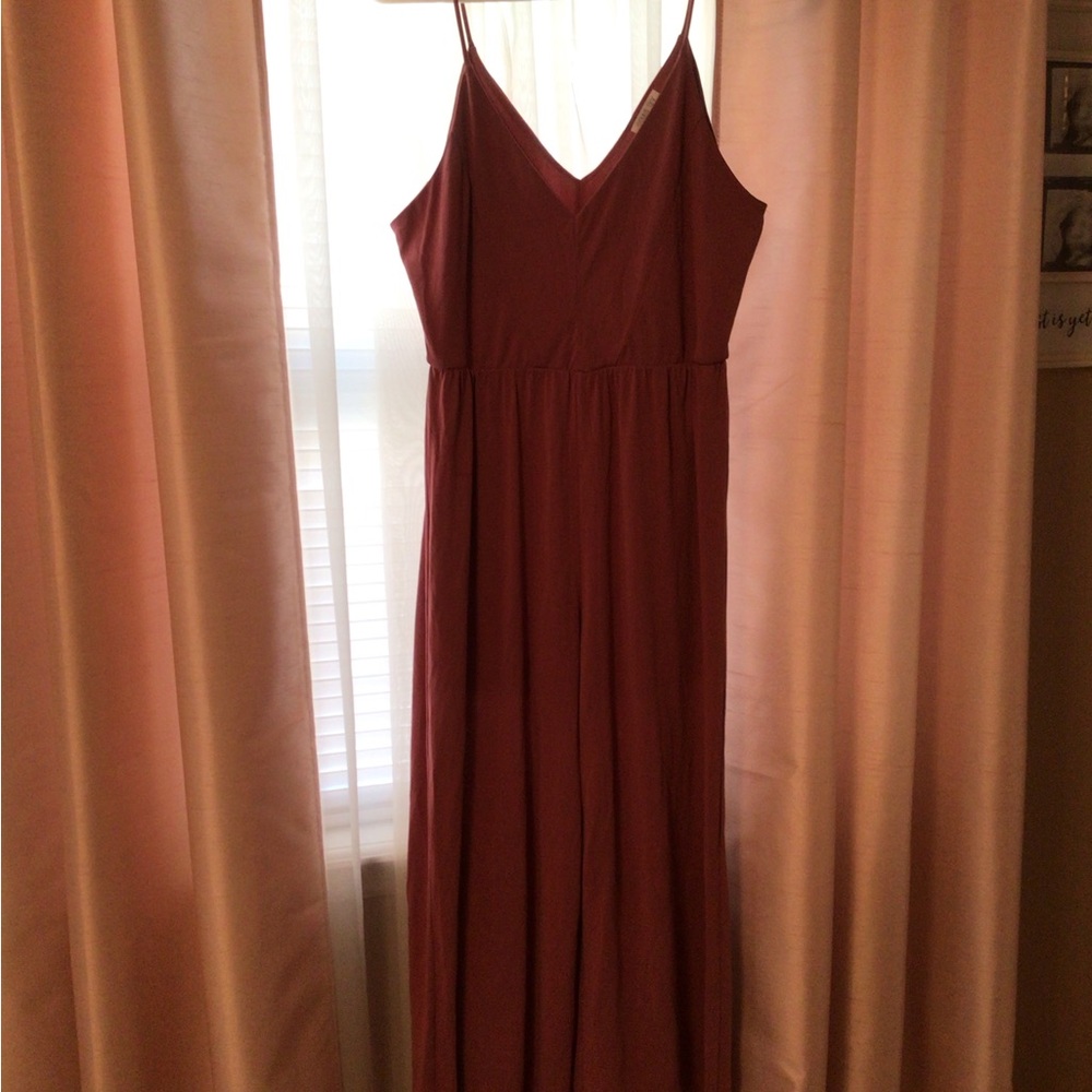 Sienna Sky spaghetti straps, lightweight wide-leg jumpsuit